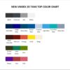 tank top color chart 1 - Dandadan Merch