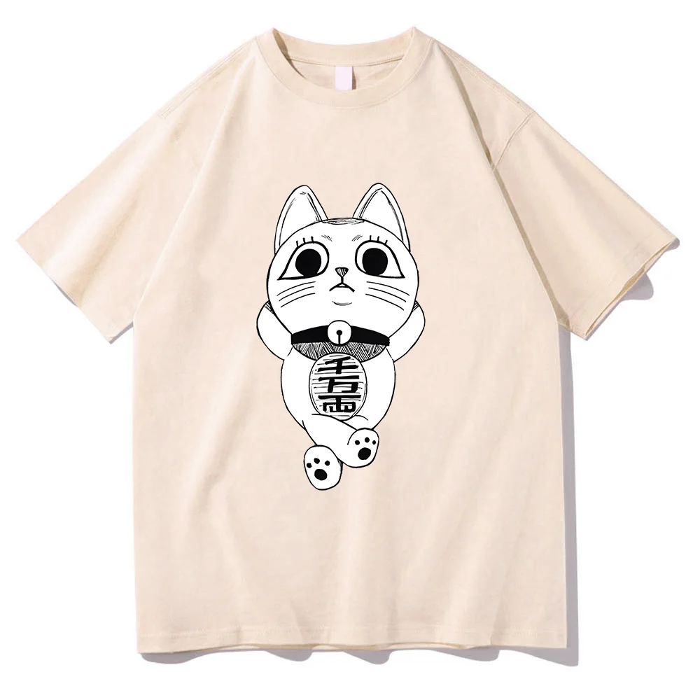 Dandadan Takakura Ken Japanese Cartoon T shirts WOMEN Maneki Neko Tshirts 100 Cotton T Shirts Ten 6 - Dandadan Merch